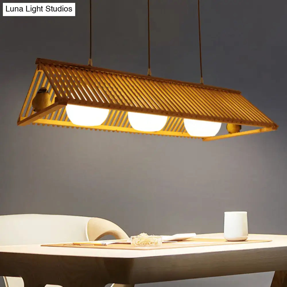 Natural Wood Island Pendant