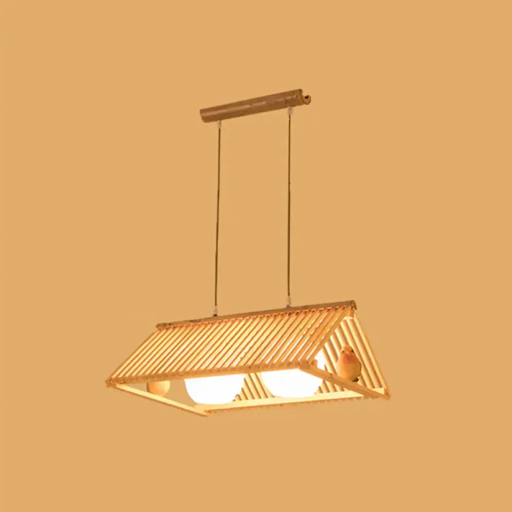 Natural Wood Island Pendant