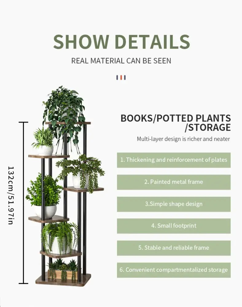 Wooden Tiered Plant Stand