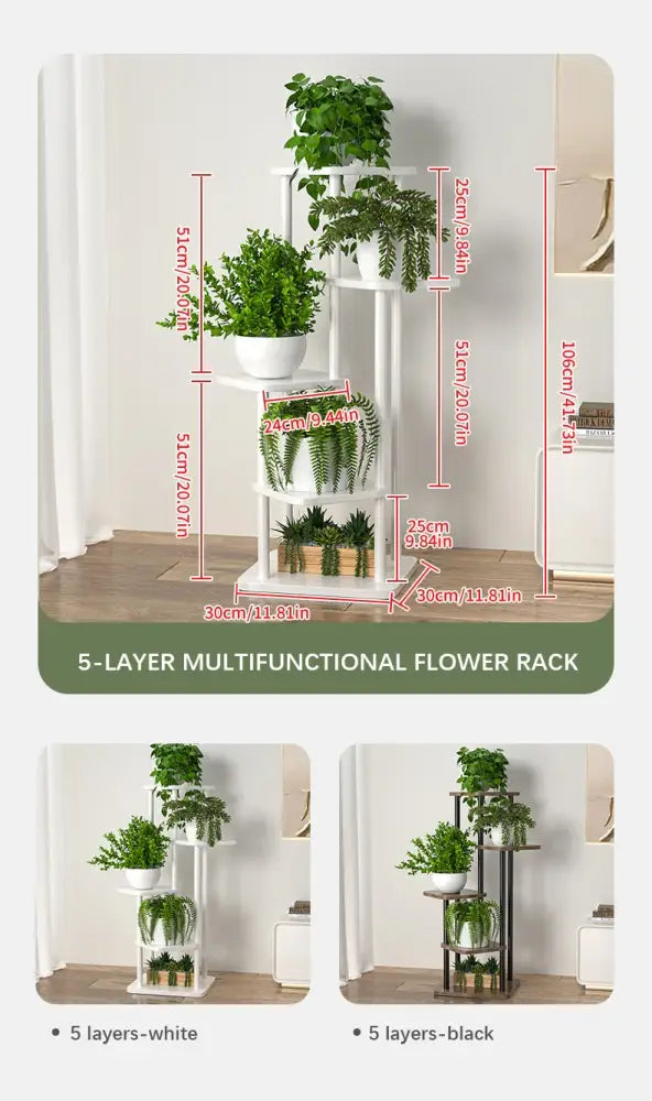 Wooden Tiered Plant Stand