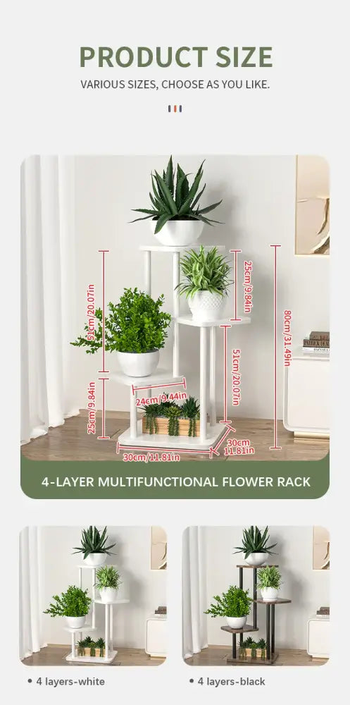 Wooden Tiered Plant Stand