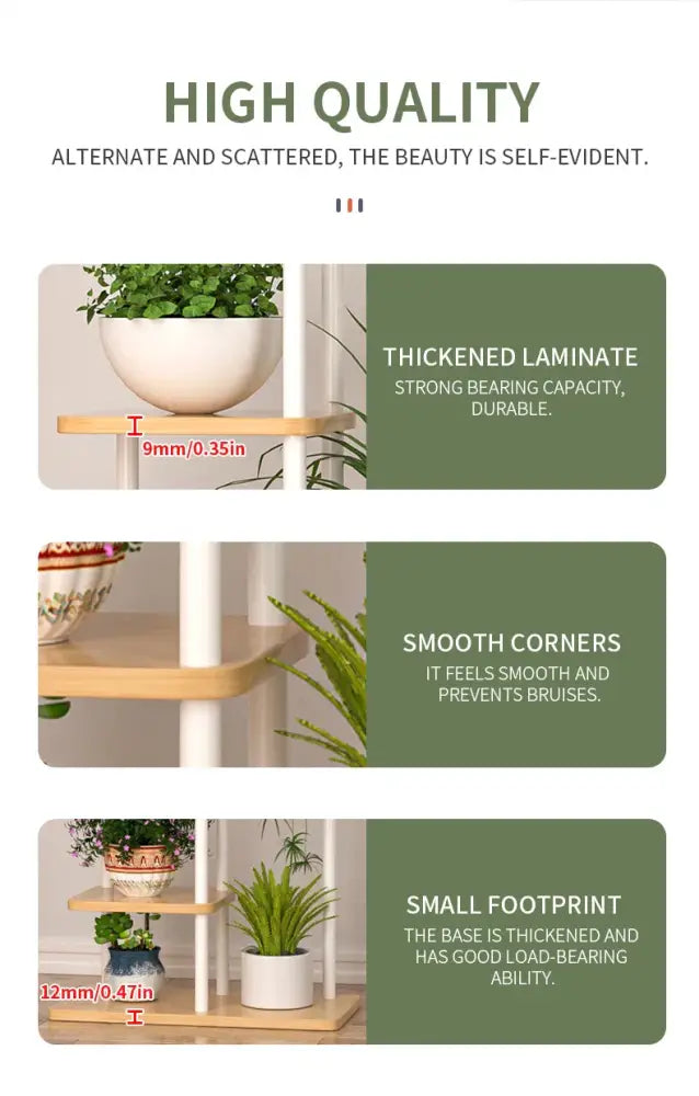 Wooden Tiered Plant Stand