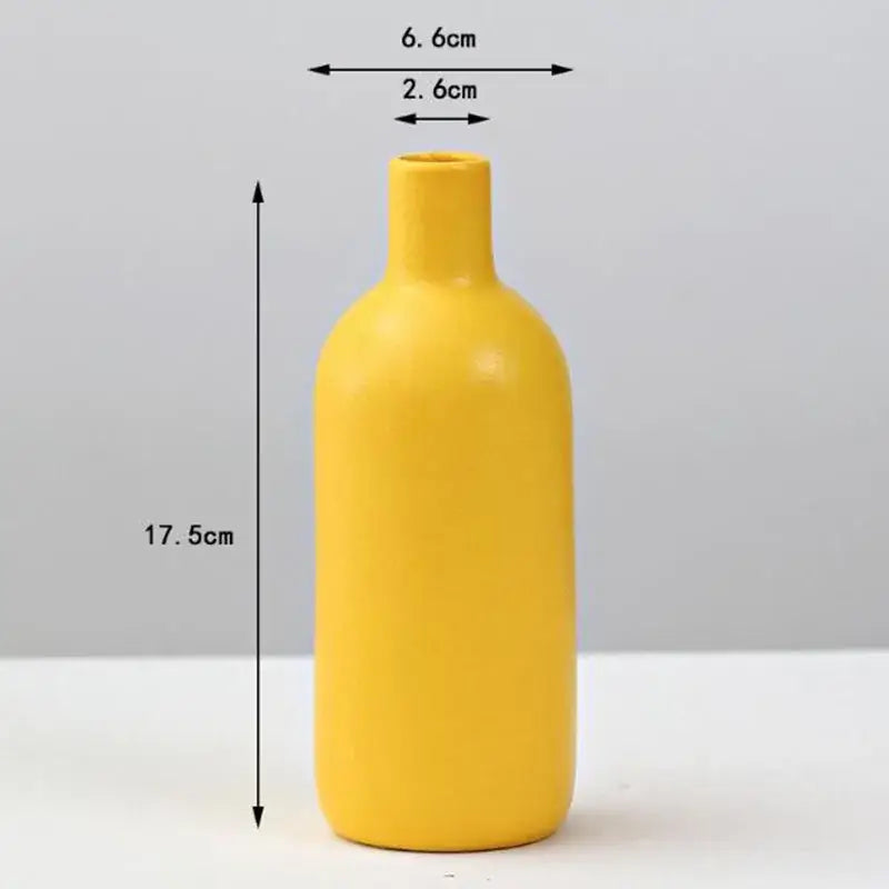 Yellow Porcelain Flower Vase