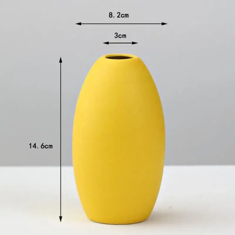 Yellow Porcelain Flower Vase