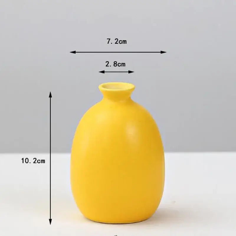 Yellow Porcelain Flower Vase