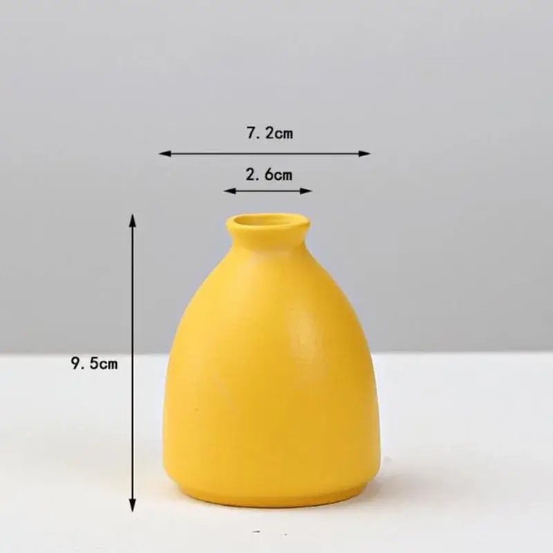Yellow Porcelain Flower Vase