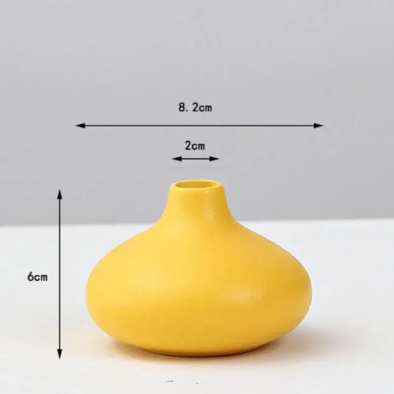 Yellow Porcelain Flower Vase
