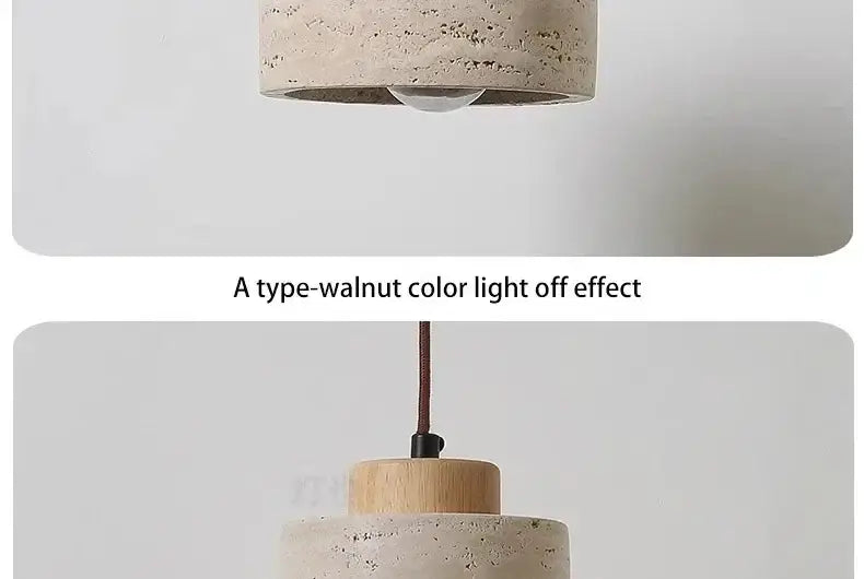 White Stone Pendant Light
