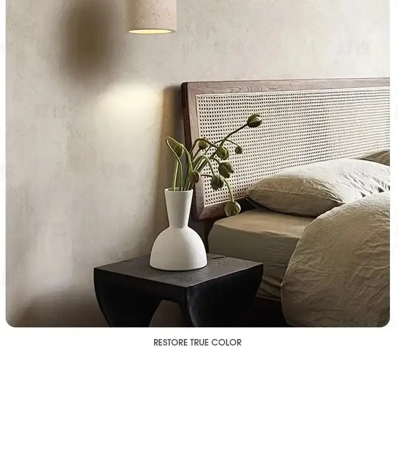 White Stone Pendant Light