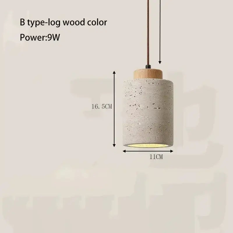 White Stone Pendant Light