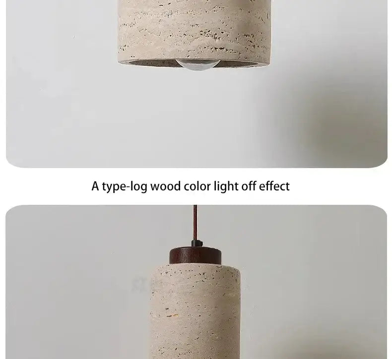 White Stone Pendant Light