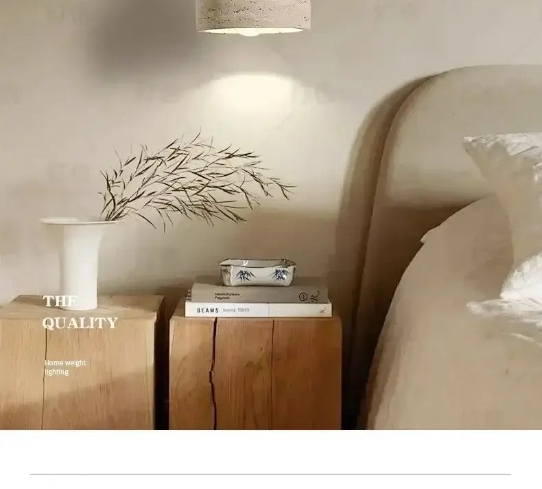 White Stone Pendant Light