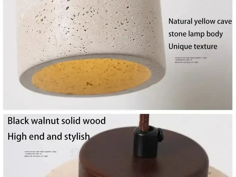 White Stone Pendant Light