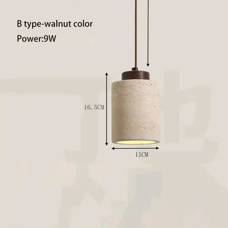 White Stone Pendant Light