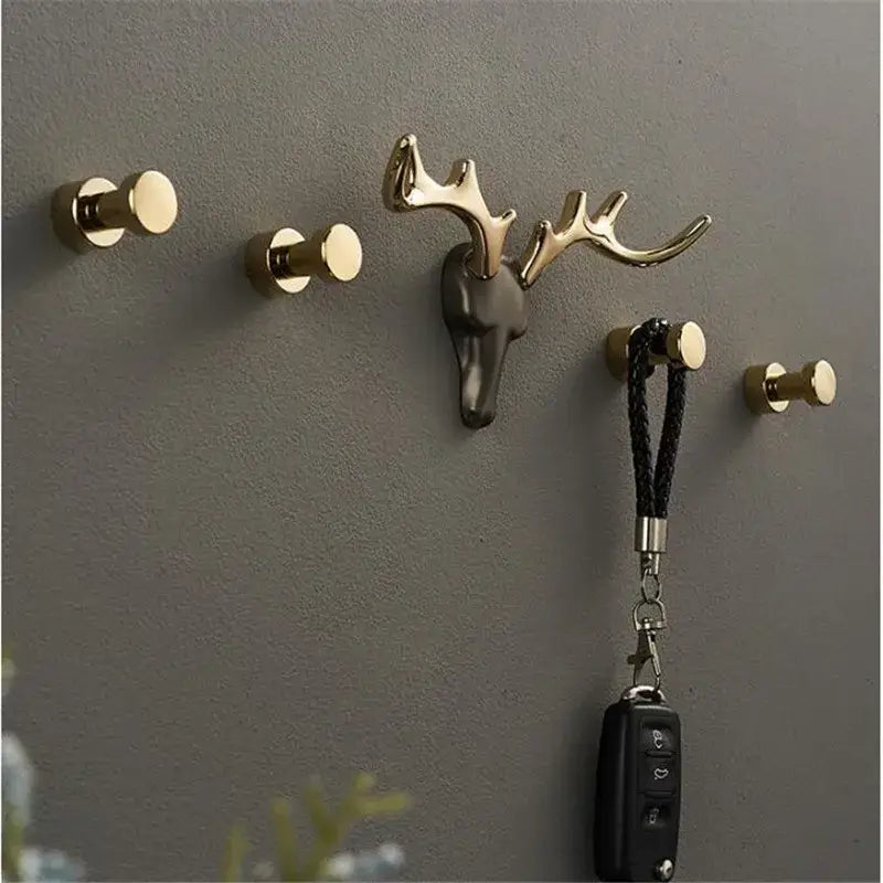 Gold Brass Antler Hooks
