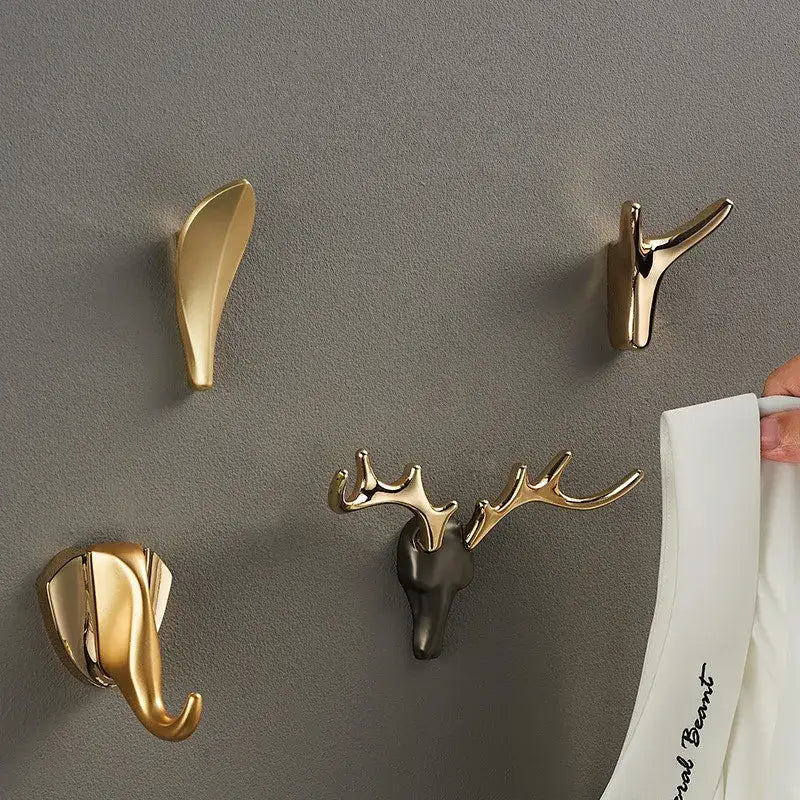 Gold Brass Antler Hooks