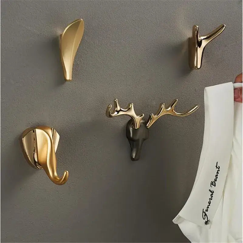 Gold Brass Antler Hooks
