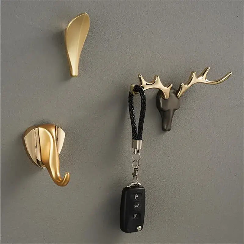 Gold Brass Antler Hooks