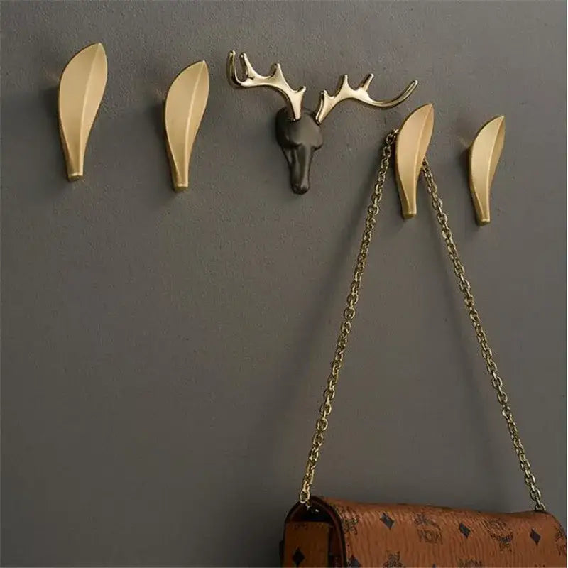 Gold Brass Antler Hooks