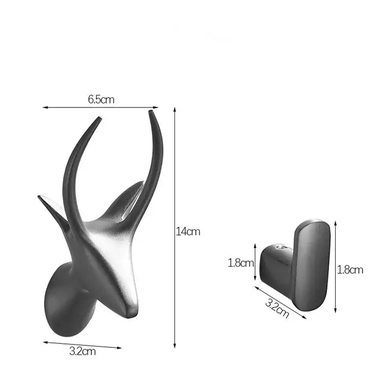 Grey Antler Wall Hooks