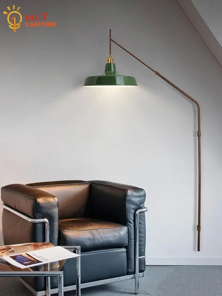 Red Gold Swing Arm Lamp