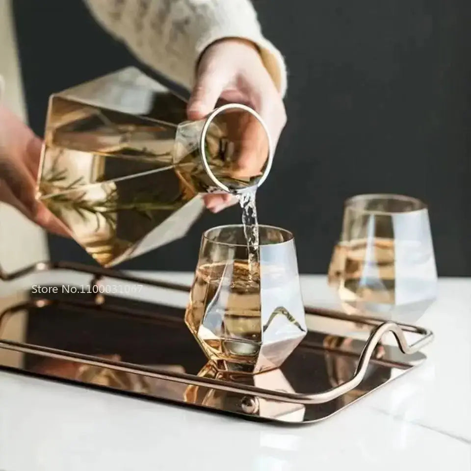 Crystal Glass Pitcher Set