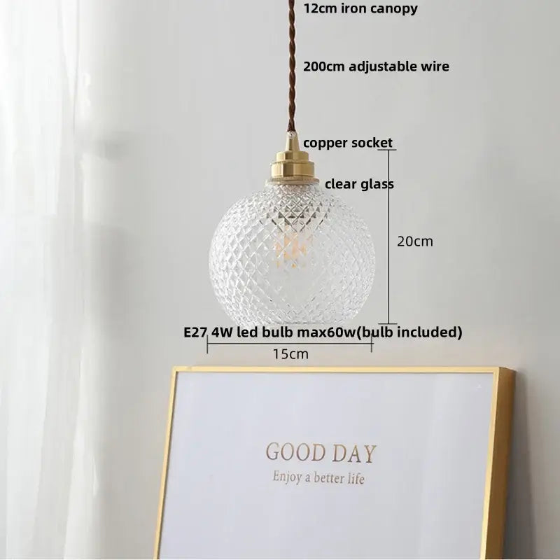 Glass Globe Pendant Light