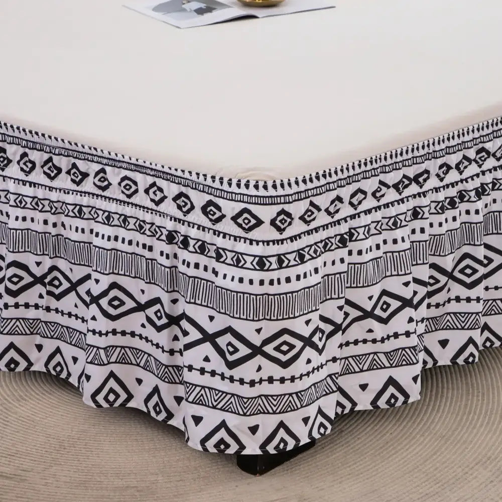 Black Lattice Bed Skirt