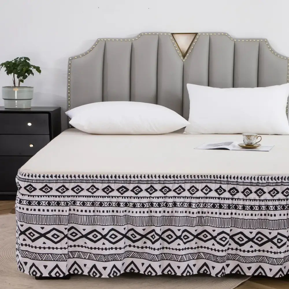 Black Lattice Bed Skirt