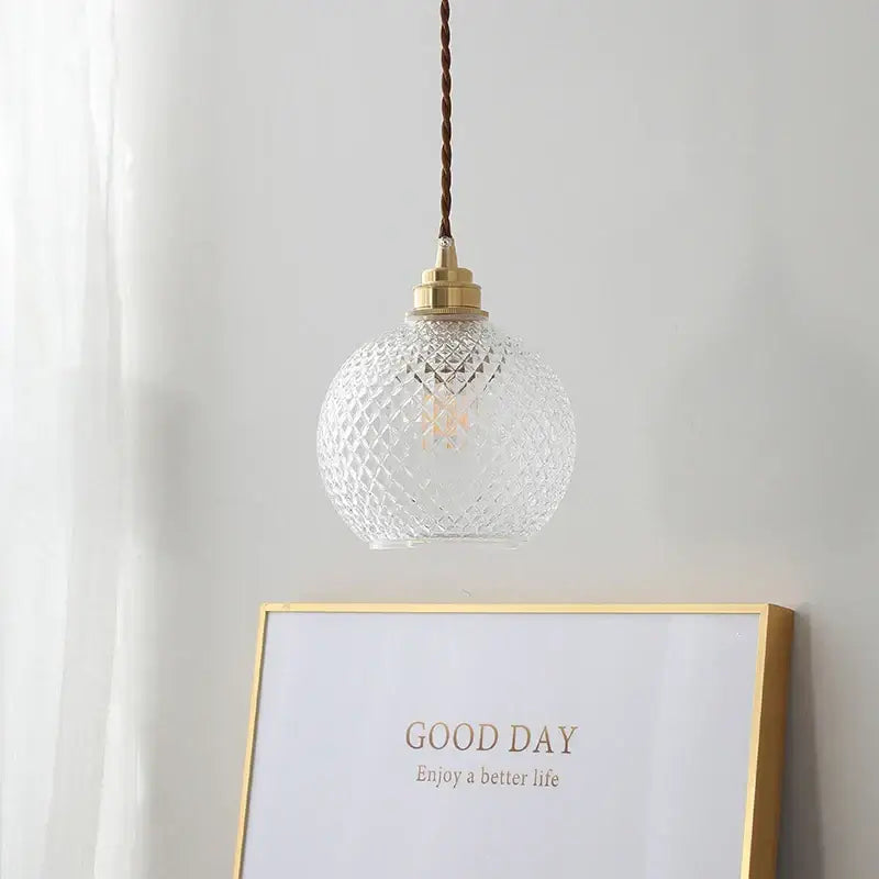 Glass Diamond Pendant Light