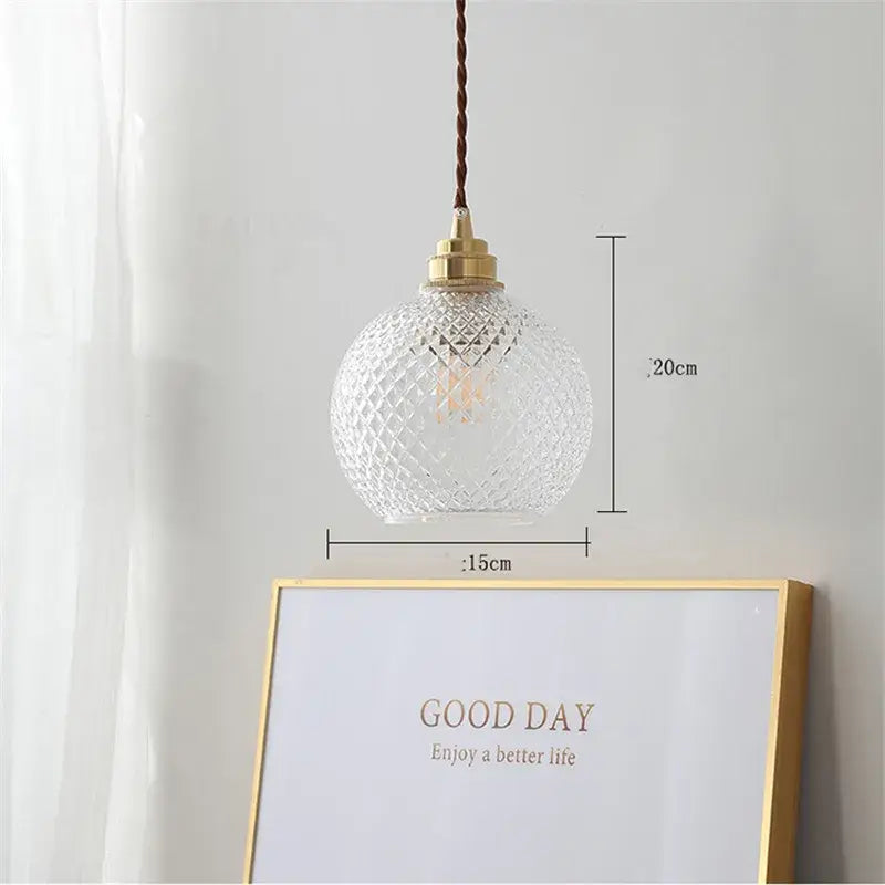 Glass Diamond Pendant Light