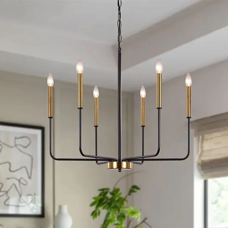 Silver Iron Candle Chandelier