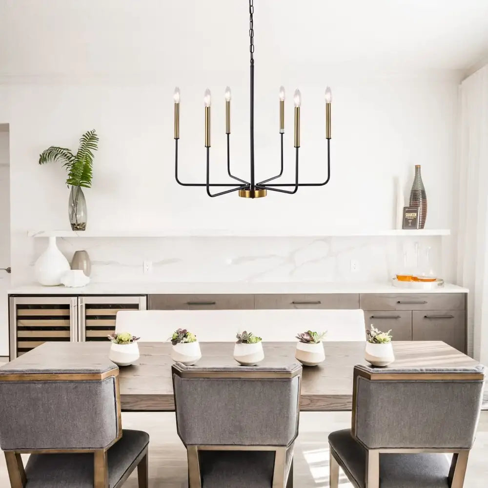 Silver Iron Candle Chandelier