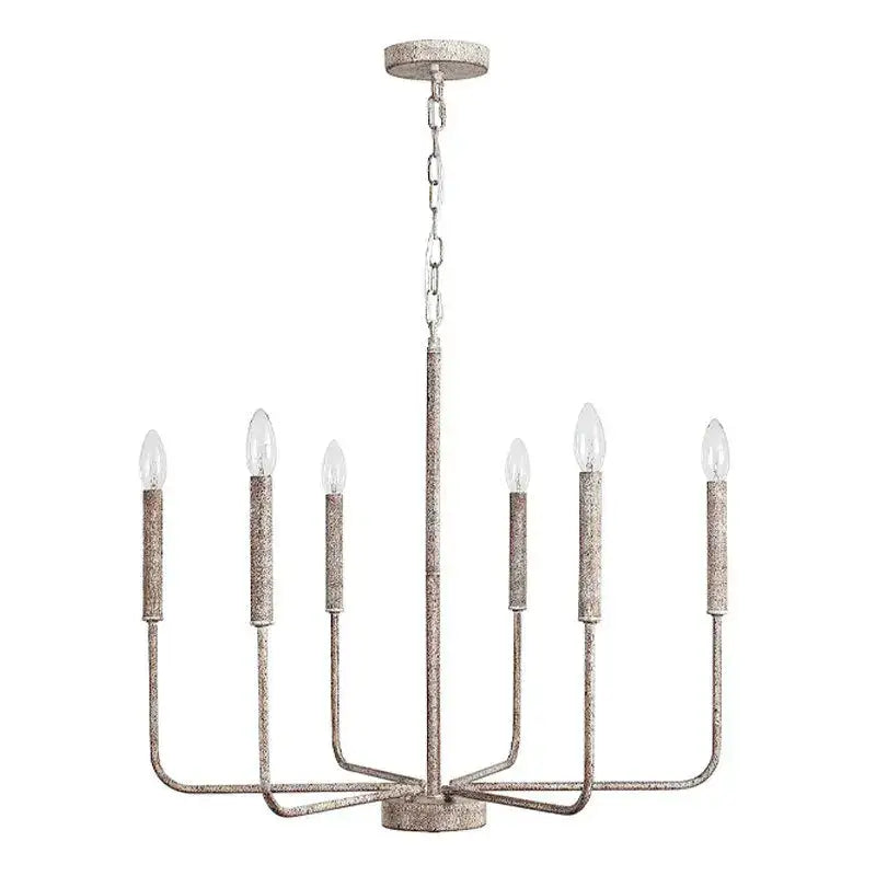 Silver Iron Candle Chandelier