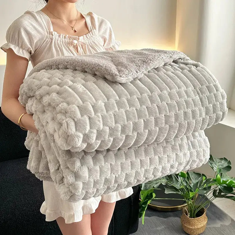 Lamb Plush Throw Blanket