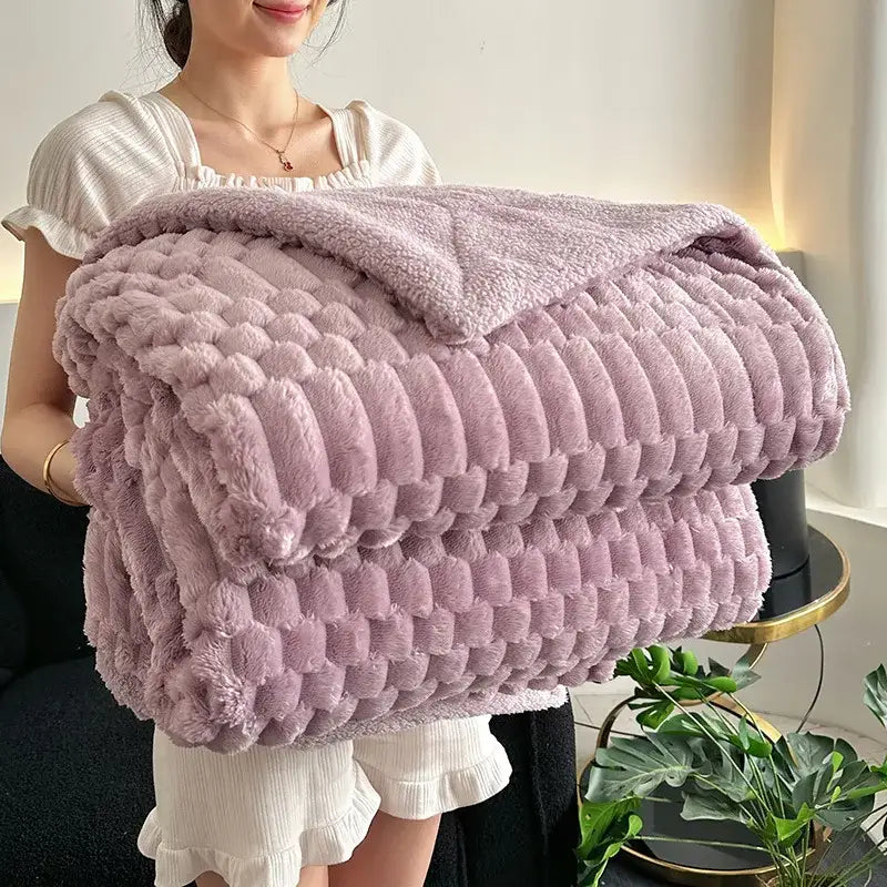Lamb Plush Throw Blanket