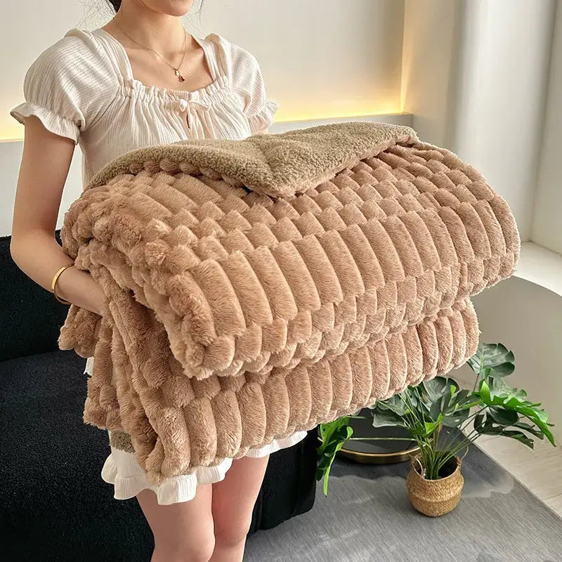 Lamb Plush Throw Blanket
