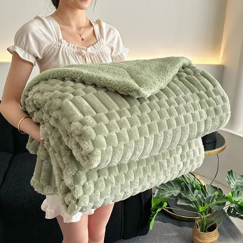 Lamb Plush Throw Blanket