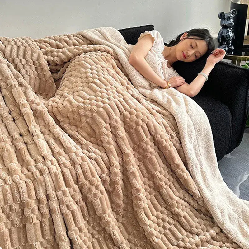 Lamb Plush Throw Blanket