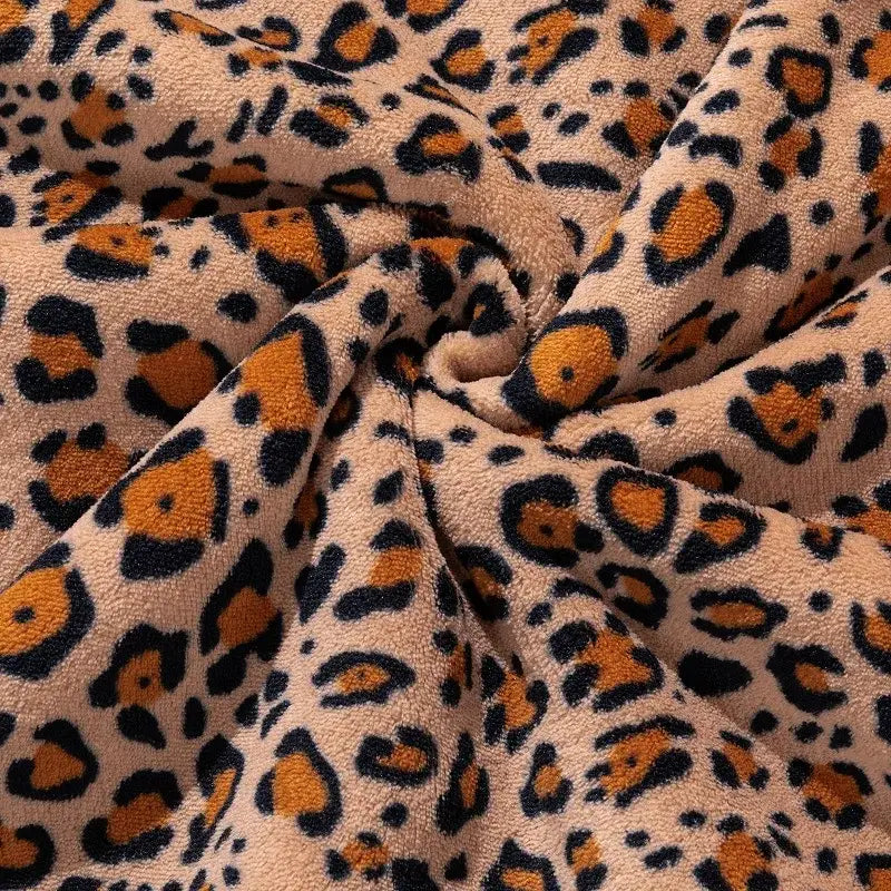 Leopard Print Coral Blanket