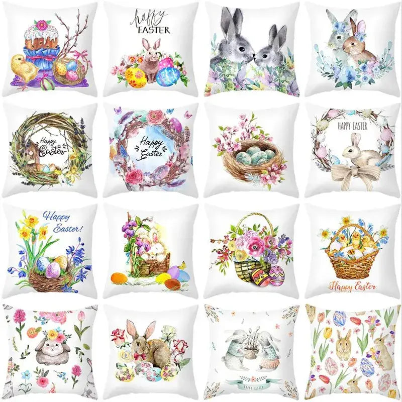 Floral Rabbit Pillowcase