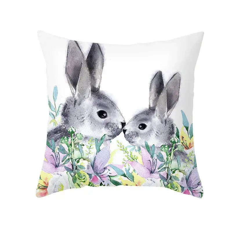 Floral Rabbit Pillowcase