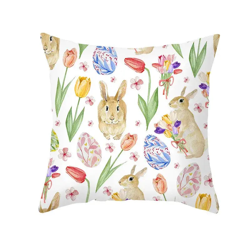 Floral Rabbit Pillowcase