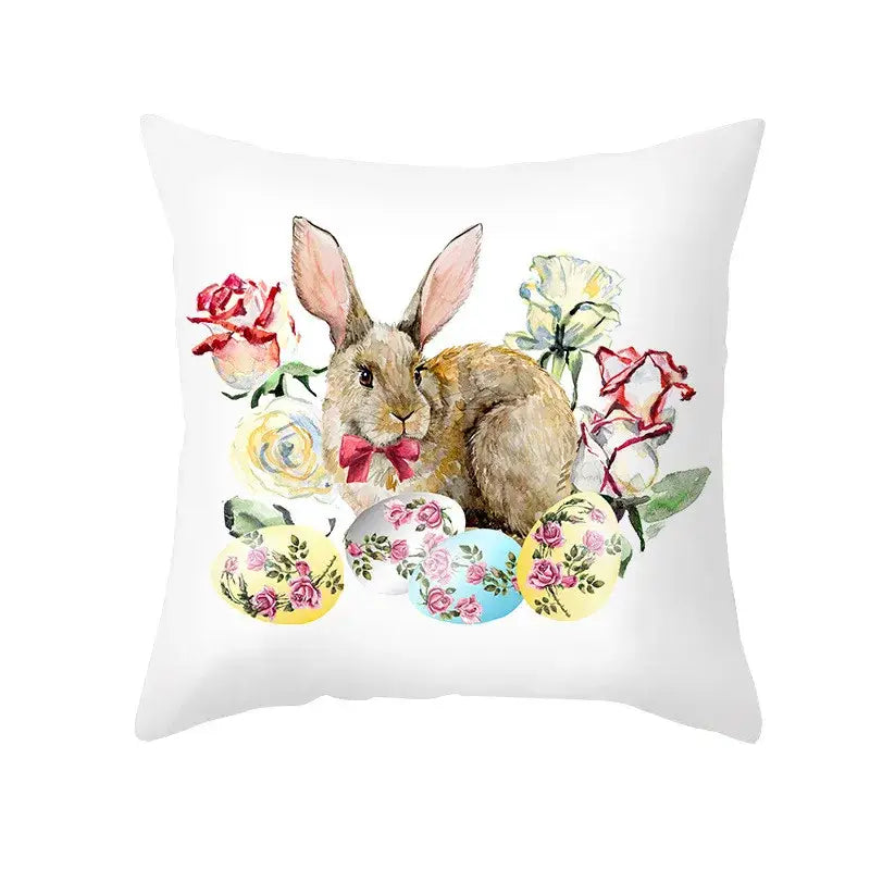Floral Rabbit Pillowcase
