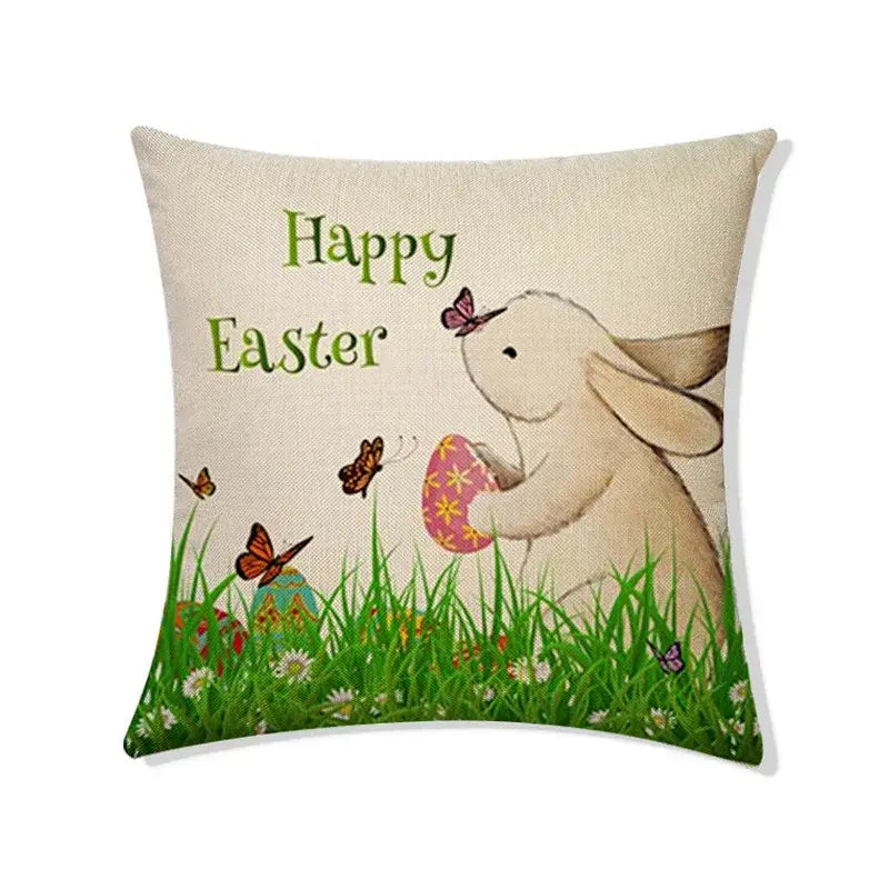 Linen Rabbit Pillowcase Set