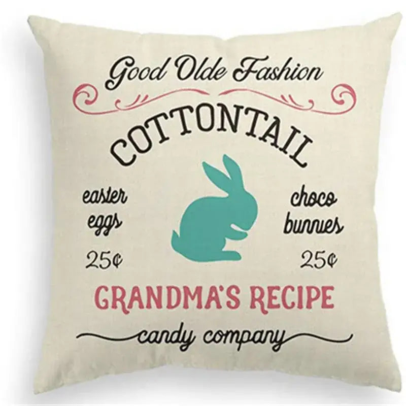 Linen Rabbit Pillowcase Set