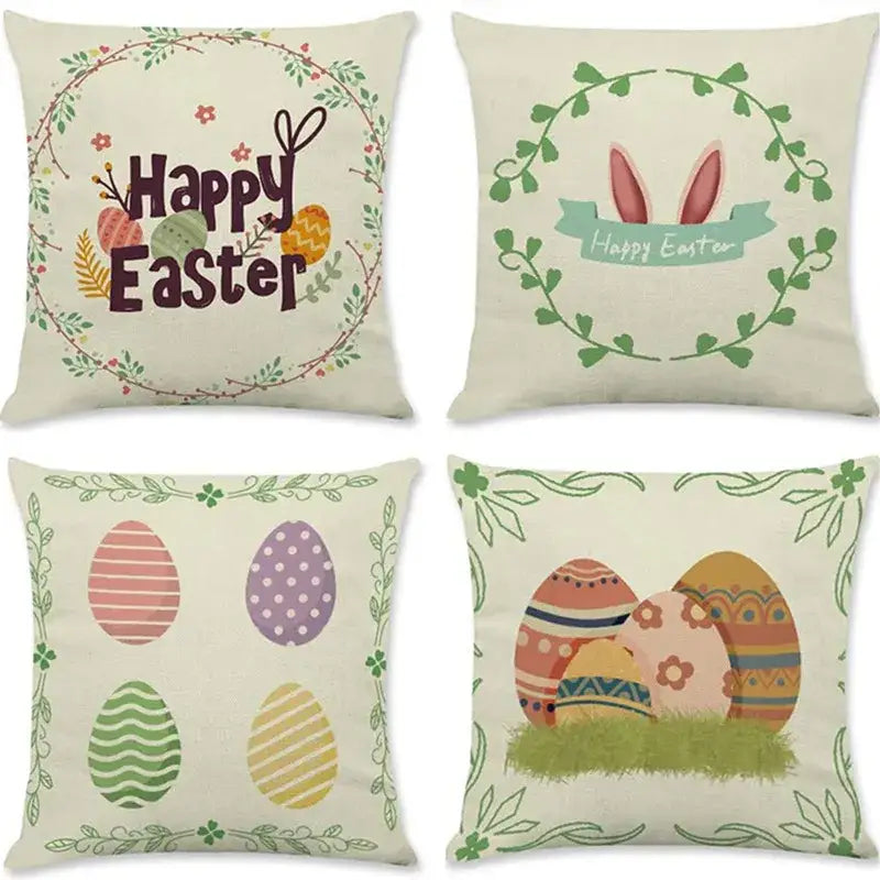 Linen Rabbit Pillowcase Set