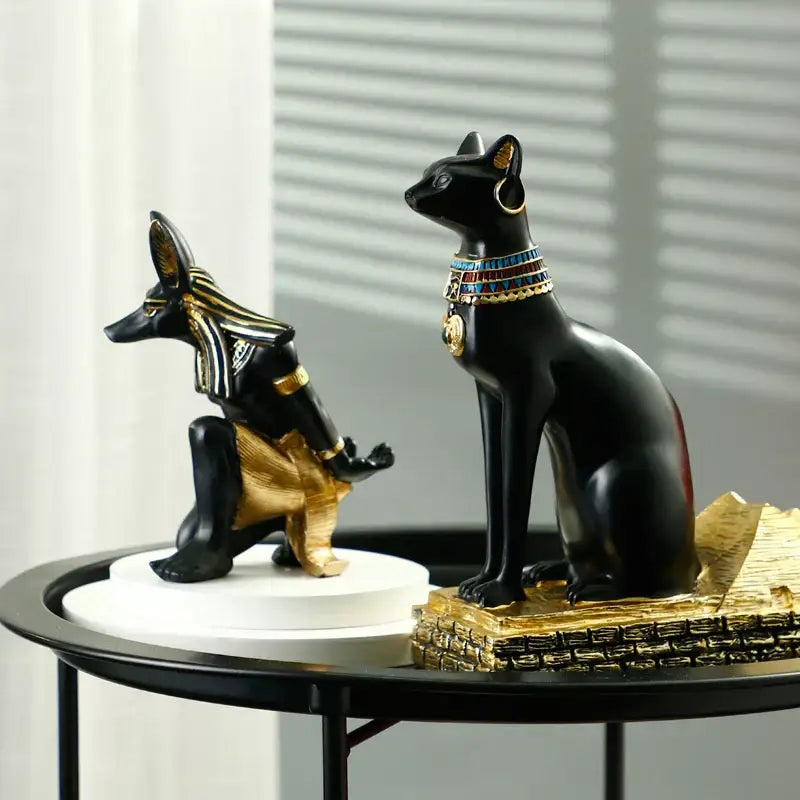 Black Gold Cat Wine Rack