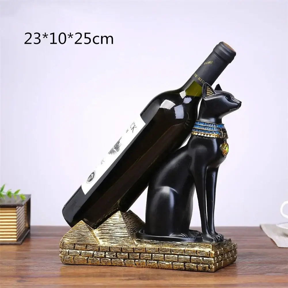 Black Gold Cat Bottle Holder