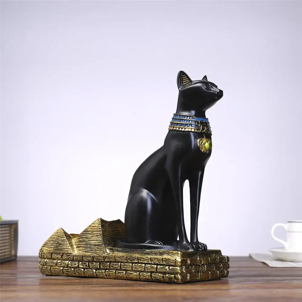 Black Gold Cat Bottle Holder
